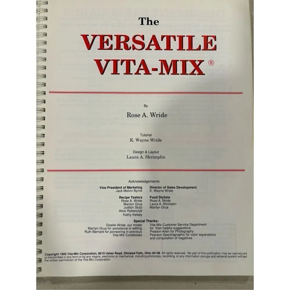 Cookbooks, Vitamix Cookbooks, (2), Getting Started and Versatile Vita-mix, 2006